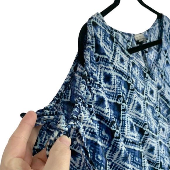 Allison Brittney Cold Shoulder Dolman Sleeve Blouse - Picture 4 of 8